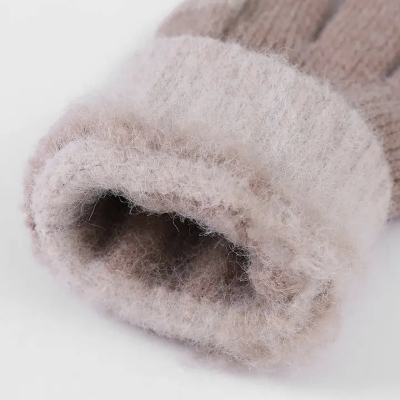 Picture of Winter Warm Touch Screen Half Fingerless Knitted Acrylic Gloves For Men And Women