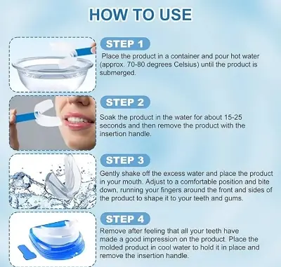 Picture of Mouth Guard for Grinding Teeth And Nose Clips  Custom Mouthpiece for Clenching Teeth at Night, Night Moldable Mouth Guards for Teeth Grinding