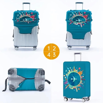 Picture of professional Luggage Cover (18 Inches - 32 Inches) Elastic Suitcase Cover Protective Travel Dust Cover for Luggage Bag Cases Cover