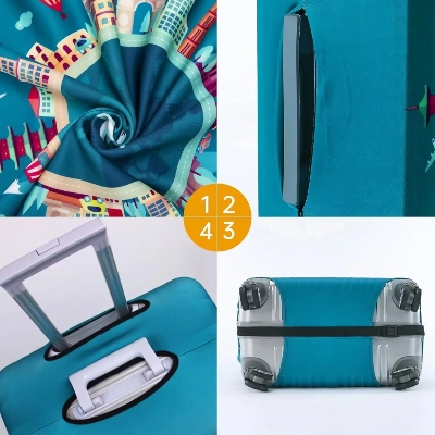 Picture of professional Luggage Cover (18 Inches - 32 Inches) Elastic Suitcase Cover Protective Travel Dust Cover for Luggage Bag Cases Cover