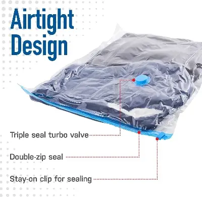 Picture of Vacuum Storage Bags with Hand Pump - Space Saver Solution for Home Organization  17-piece set/ 13-piece set/12-piece set/11-piece set
