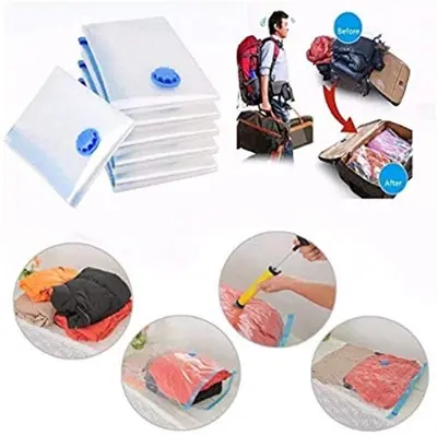 Picture of Vacuum Storage Bags( 4 Pack )with (1 Hand Pump) - Space Saver Solution for Home Organization Size 40*60/50x70/80x100/60x80cm Size Available