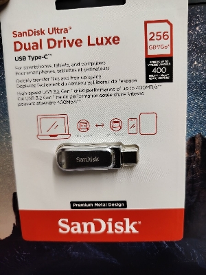 Picture of SanDisk Ultra Dual Drive Luxe 256GB USB 3.1 OTG SDDDC4 USB Flash Stick New Stock Metal Material USB Type-C
