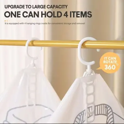 Picture of Hanging Vacuum Compression Storage Bag + Hand Pump for Jacket, Quilt, Coats, Suits, Dresses etc. Travel organizer for luggage, Large Capacity Wardrobe Organizer for Clothes | Space Saver | Reusable Dustproof Wardrobe Bag