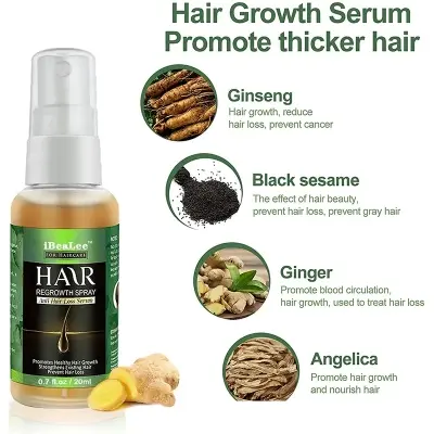 Picture of 20ml Fast Hair Growth Essential Oil Strengthen Anti Loss Scalp Treatment Root Scalp Nourishing Thick Beauty Health Frizz Smooth
