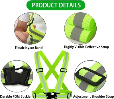Picture of Mesh Stretch Reflective Belt Reflective Strap Belt Safety Vest Reflection Safety Belt