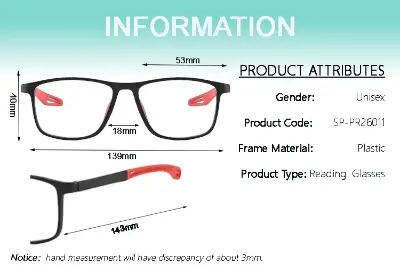 Picture of 5 In 1 Magnetic Clip-on Prescription Glasses TR90 Sports Polarized Myopia Sunglasses Unisex Anti Glare Driving Reading Glasses
