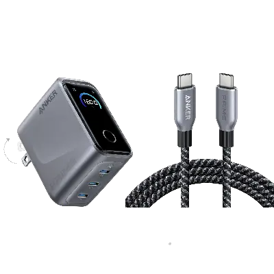 Picture of Anker Nano Charger 35W, Built-In Retractable USB-C Cable (Black)