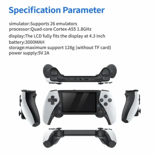 Picture of M25 Retro Game Console 4.3inch Screen Video Game 64G 20000+Games