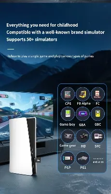 Picture of RS5 Game Console 4K Ultra HD | 40,000+ Games, Wireless Controllers Retro Gaming Device