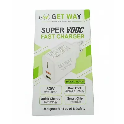 Picture of 33W Fast Type-C Charger for Xiaomi, Vivo, Realme, Oppo, Samsung, Redmi, OnePlus, Inifinix, Motorola
