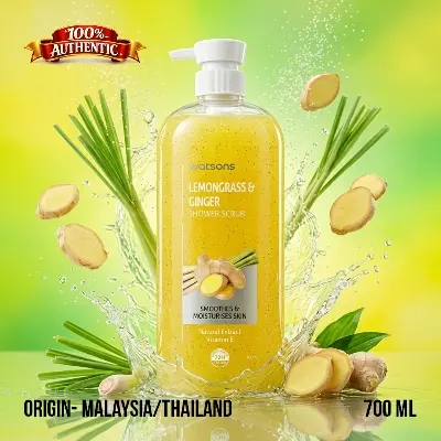 Picture of Watsons Shower Scrub Lemongrass & Ginger 700ml - Beige