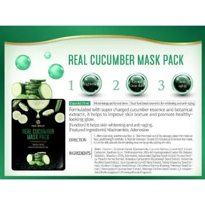 Picture of Pax Moly Real Cucumber Mask Pack 25ml