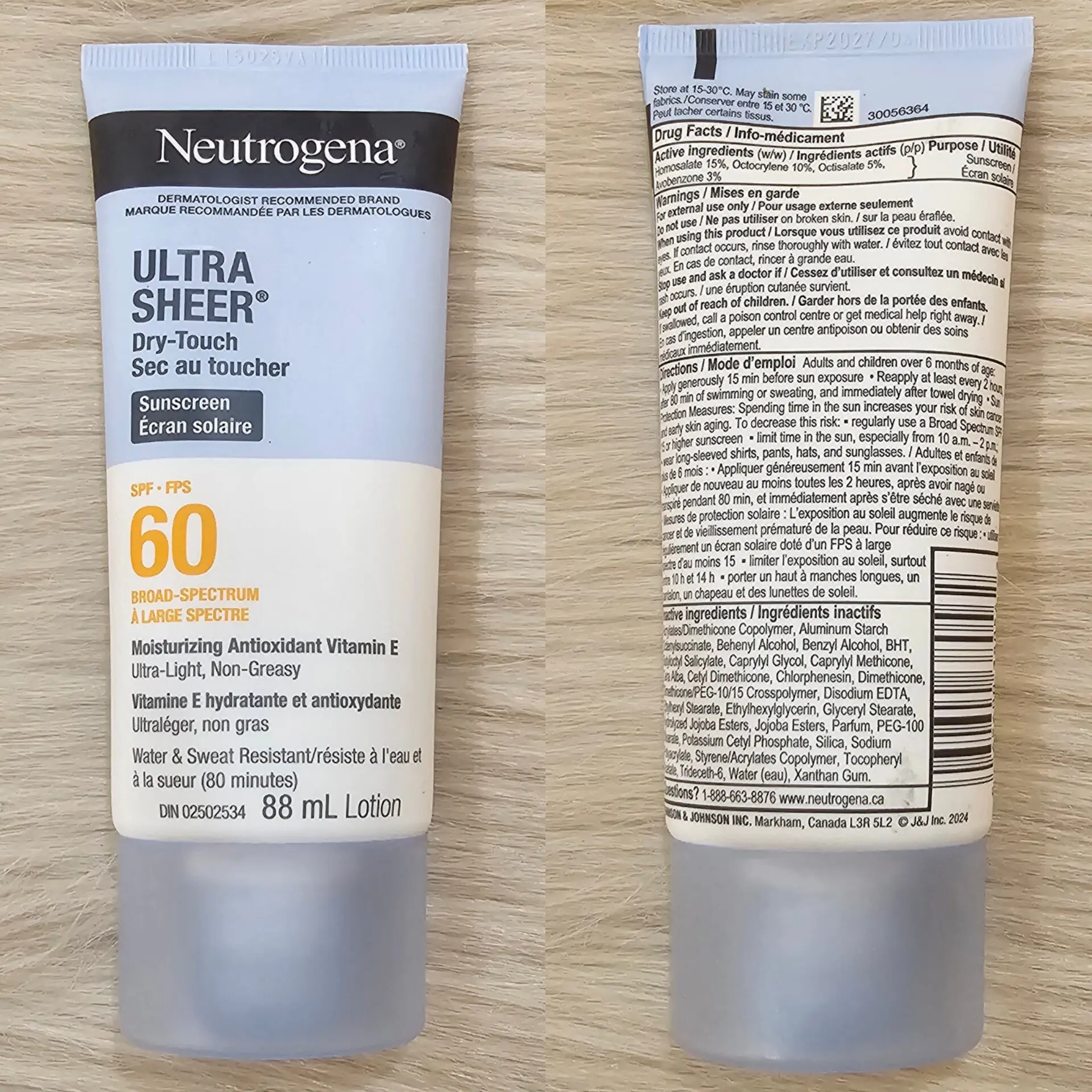 Picture of Neutrogena Ultra Sheer Dry-Touch Sunscreen SPF 60 88ml – Lightweight Non-Greasy Sun Protection (CA) - White