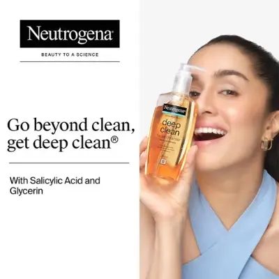 Picture of Neutrogena Deep Clean Oil-Free Cream Cleanser 200ml – Pore Purifying Daily Face Wash (US) - Yellow