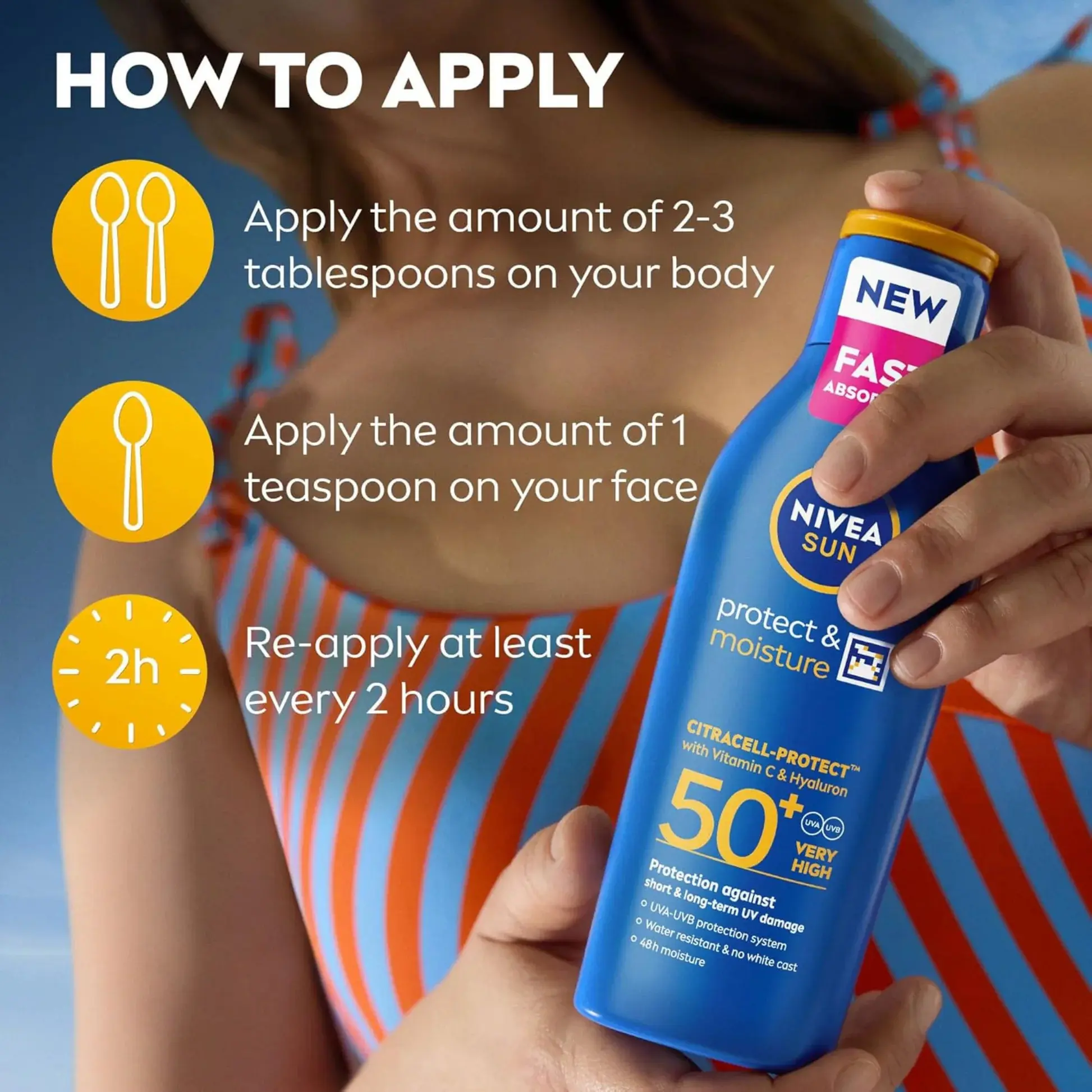 Picture of Nivea Sun Protect & Moisture SPF 50+ Lotion 200ml