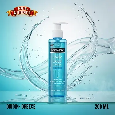 Picture of Neutrogena Hydro Boost Water Gel Cleanser 200ml – Hydrating Face Wash with Hyaluronic Acid (GR) - Green