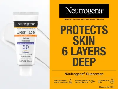Picture of Neutrogena Clear Face Breakout-Free Sunscreen SPF 50 88ml – Oil-Free Acne Safe Sun Protection (US)