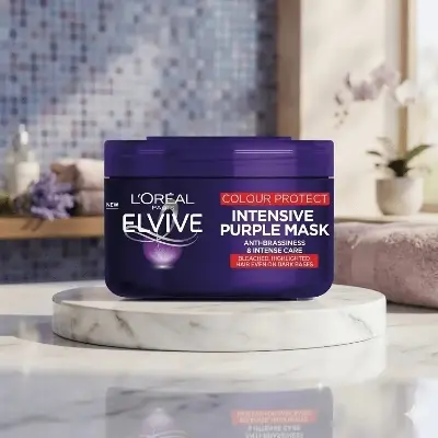 Picture of L’Oréal Paris Elvive Colour Protect Intensive Purple Mask 250ml – Anti-Brassiness Treatment for Blonde, Bleached & Highlighted Hair (GR)