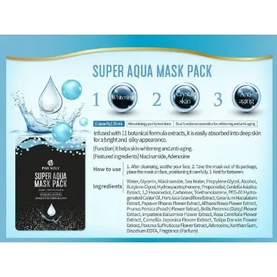 Picture of Pax Moly Super Aqua Mask Pack 25ml Korea