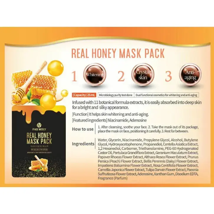 Picture of Pax Moly Real Honey Mask Pack 25ml
