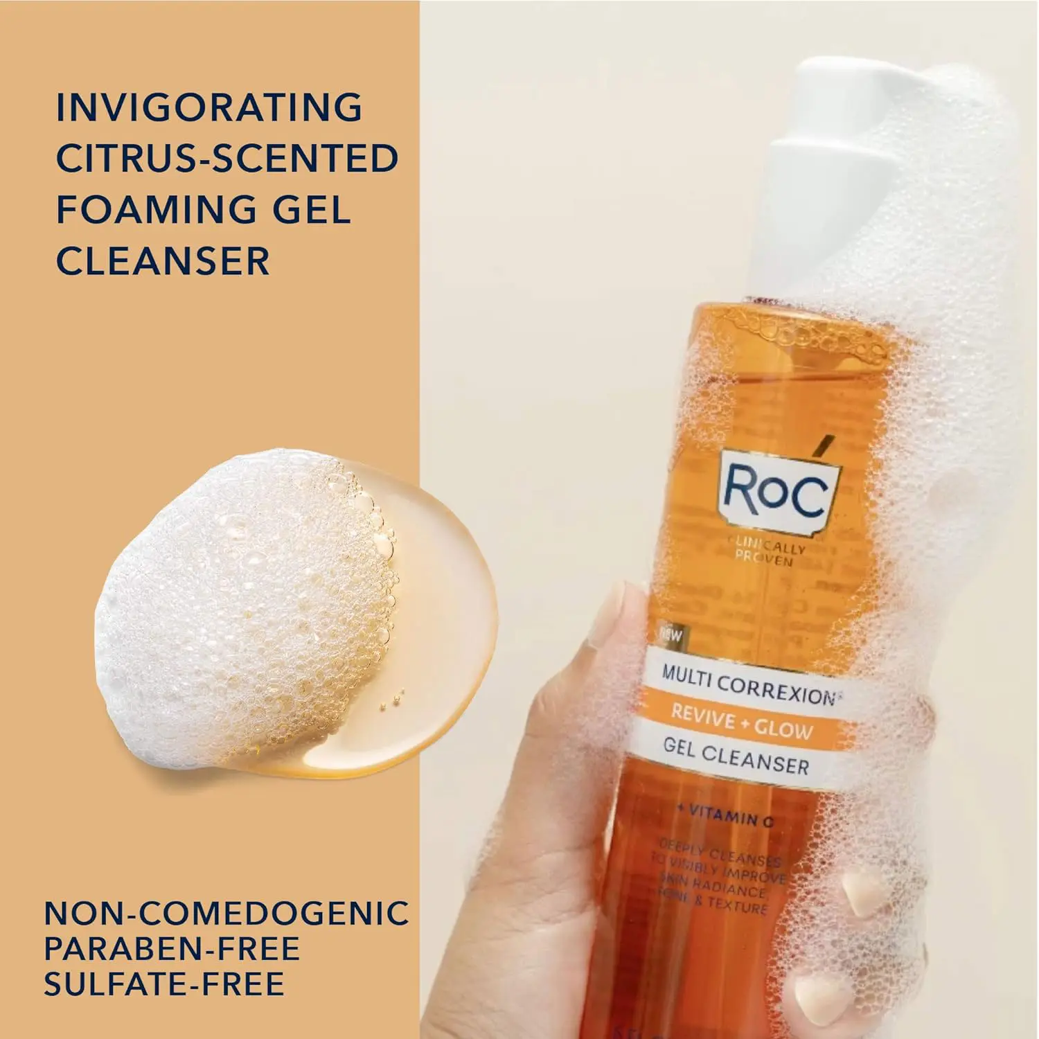 Picture of RoC Multi Correxion Revive + Glow Gel Cleanser 177ml USA - Yellow