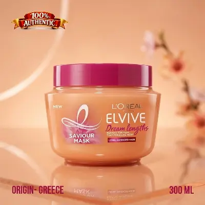 Picture of L’Oréal Paris Elvive Dream Lengths Hair Mask 300ml – Repair & Strengthen Long, Damaged Hair (GR) - 300ml