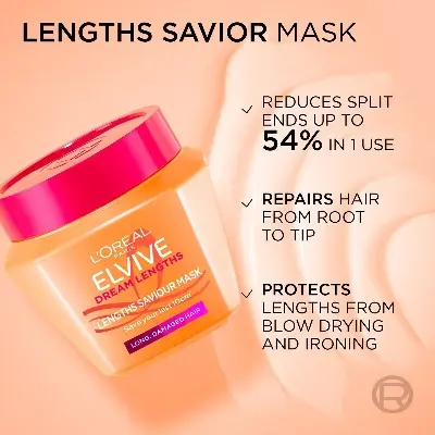 Picture of L’Oréal Paris Elvive Dream Lengths Hair Mask 300ml – Repair & Strengthen Long, Damaged Hair (GR) - 300ml