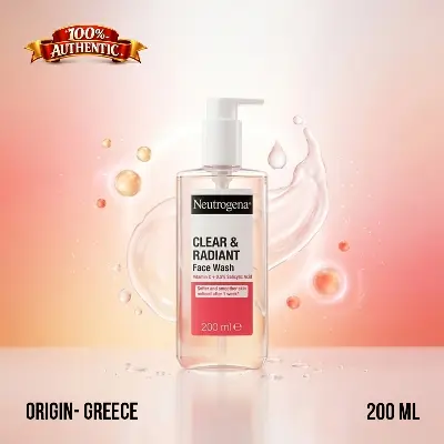 Picture of Neutrogena Clear & Radiant Face Wash 200ml – Vitamin C Brightening Cleanser (GR) - CLEAR