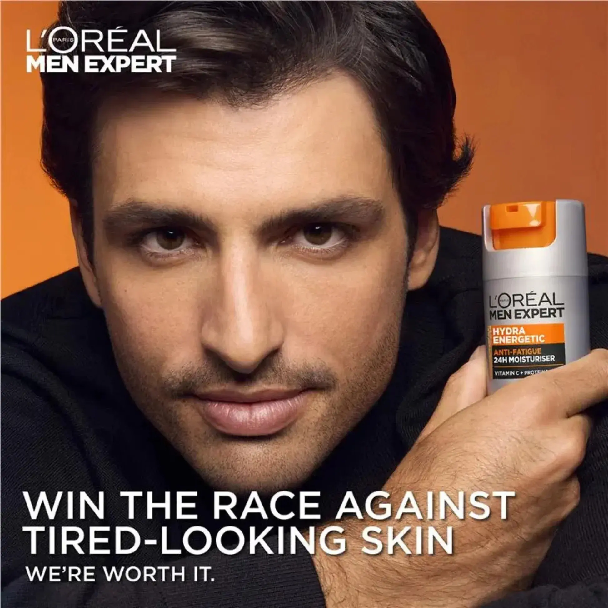 Picture of L’Oréal Men Expert Hydra Energetic Anti-Fatigue Moisturiser 50ml – Vitamin C Daily Face Cream for Men (FR) - Yellow
