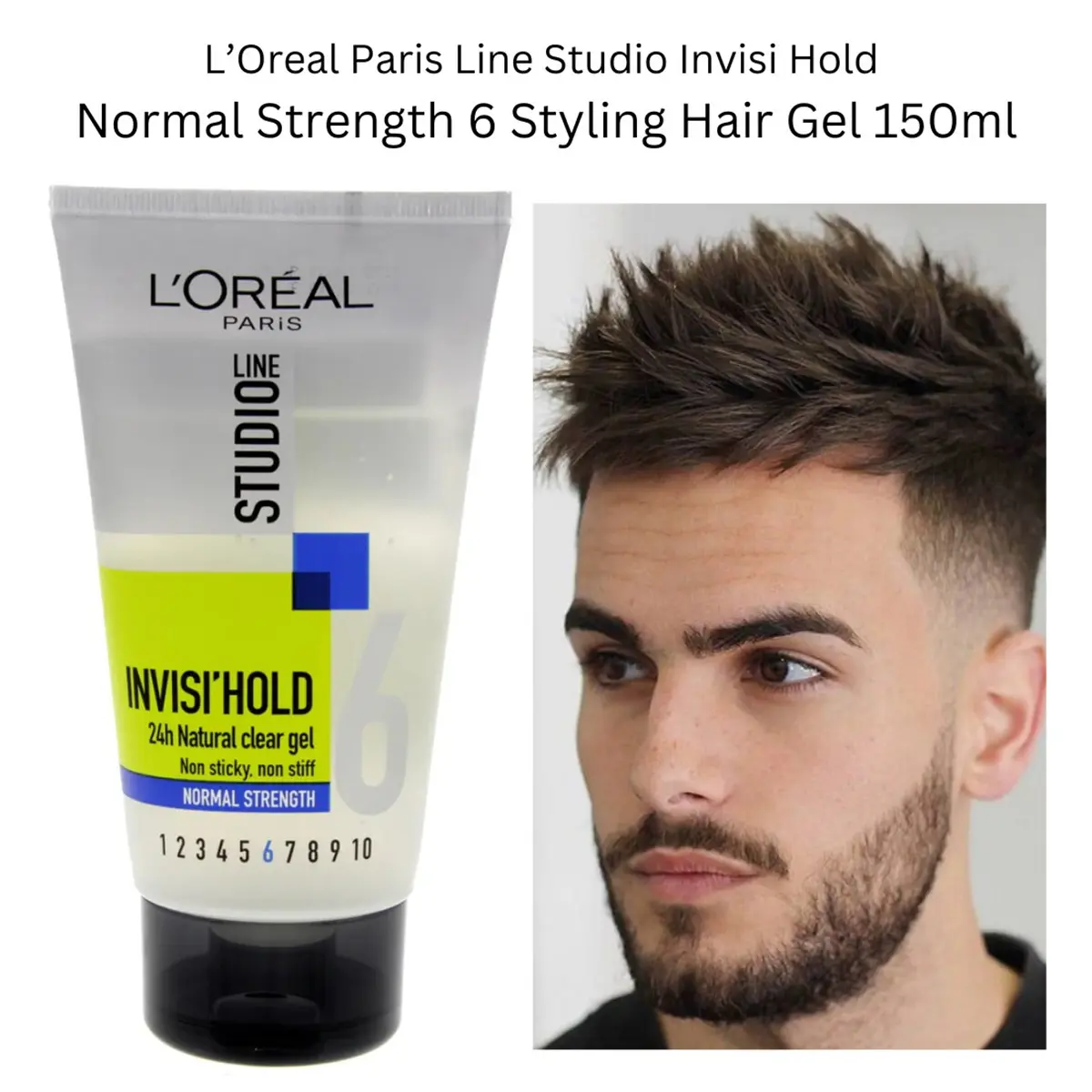 Picture of L’Oréal Paris Studio Line Invisi’Hold 6 Natural Clear Gel 150ml – Flexible Hold, Non-Sticky Styling (BG) - 150ml