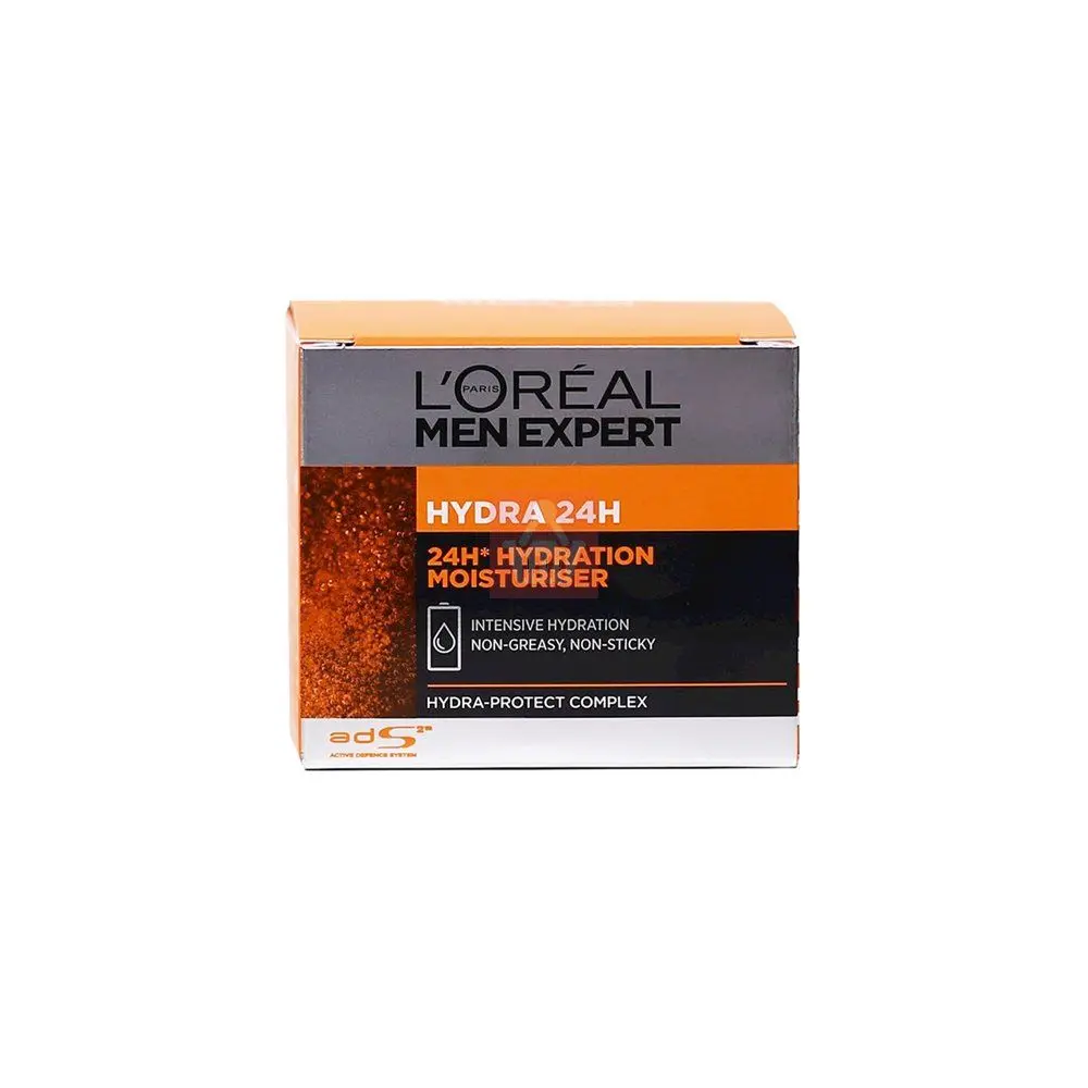 Picture of L’Oréal Men Expert Hydra 24H Moisturiser 50ml – Non-Greasy Daily Face Cream for Men (GR) - White
