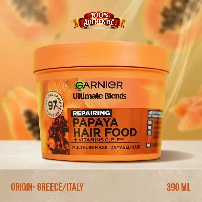 Picture of Garnier Ultimate Blends Papaya Hair Food Multi-Use Hair Mask for Damaged Hair – 390ml
