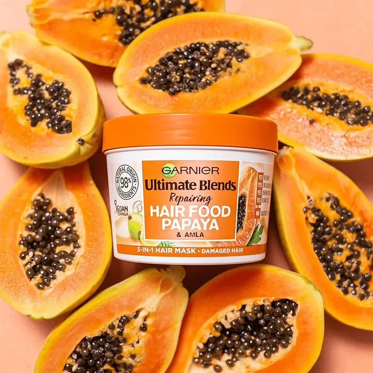 Picture of Garnier Ultimate Blends Papaya Hair Food Multi-Use Hair Mask for Damaged Hair – 390ml