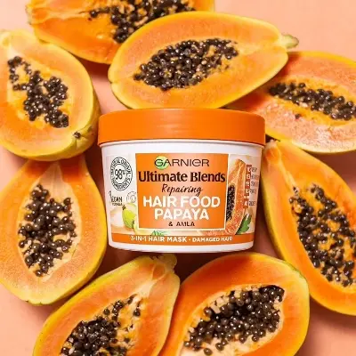 Picture of Garnier Ultimate Blends Papaya Hair Food Multi-Use Hair Mask for Damaged Hair – 390ml
