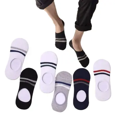 Picture of 04 Pair China Ultra Low Cut Socks for Men -Multicolor