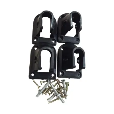 Picture of 4 Piece (With Nut Bolt) Portable Desk Foldable Laptop Table Leg Brackets/ Connector -Black