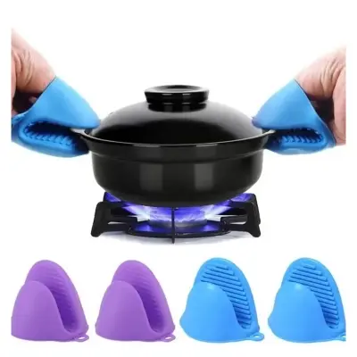 Picture of 2pcs/ One Pair Kitchen Silicone Glove Grip -Multicolor