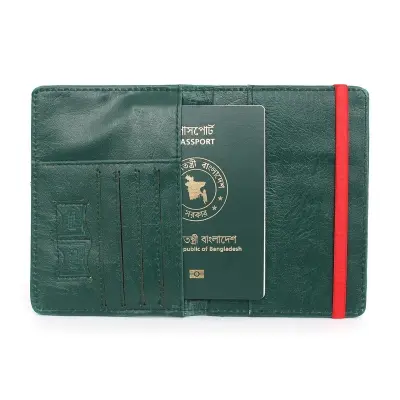 Picture of Green Passport Cover Wallet -Multicolor