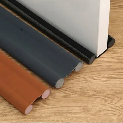 Picture of Door Bottom Seal EVA Door Seal Gap Under Door Glue-free SoundProof Windproof Dustproof Foldable Door Bottom Foam Sealing Strip -Multicolor