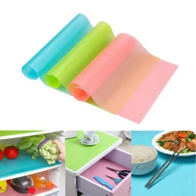 Picture of 2 Pcs Washable Refrigerator Mats, Waterproof Fridge Mats, Drawer Mats -Multicolor