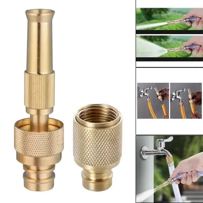 Picture of High Pressure Water Gun Household Pure Copper Direct Spray Gun Flower Watering Tool Adjustable Pressure Washer -Multicolor