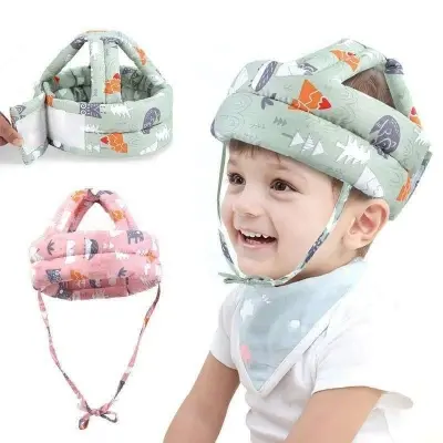 Picture of Cap Helmet To Protect The Baby'S Head,Baby Helmet Toddler Head Protector Baby Toddler Anti-Collision Cap Adjustable Child Safety Soft Helmet Toddler Anti-Fall Pad -Multicolor