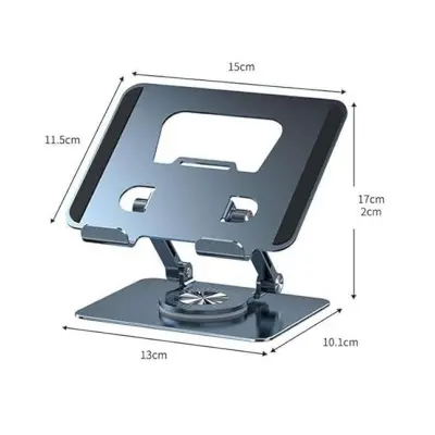 Picture of 360° Rotation Phone/Tablet Stand for iPad, Adjustable Foldable Tablet Holder,Metal Phone Stand Compatible with Any Phone/iPad Pro/ Air/ Mini -Silver