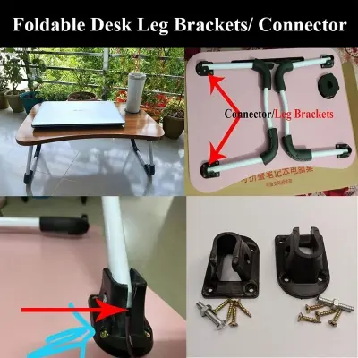 Picture of Foldable Desk Leg Brackets/ Connector (2 Set) -Black