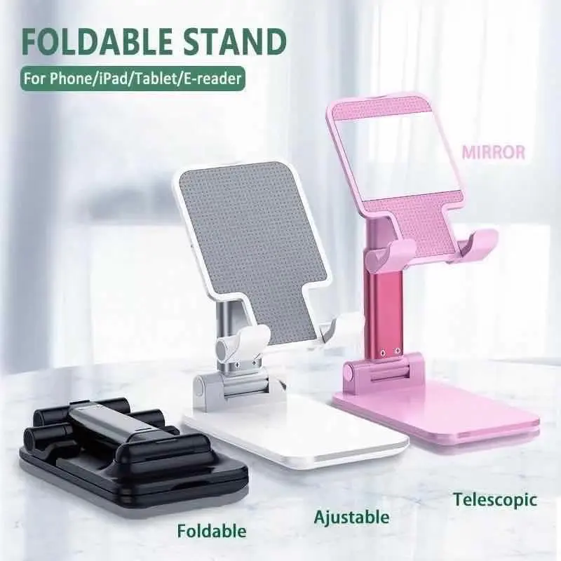 Picture of T1 Universal Ergonomic Collapsible Adjustable Desktop Tablet and Mobile Phone Holder, Foldable, ABS + PC + Alloy, for 12.9-inch Devices -Multicolor