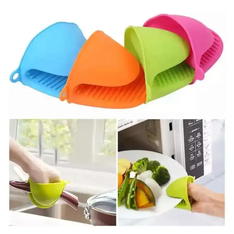 Picture of 2pcs/ One Pair Kitchen Silicone Glove Grip -Multicolor