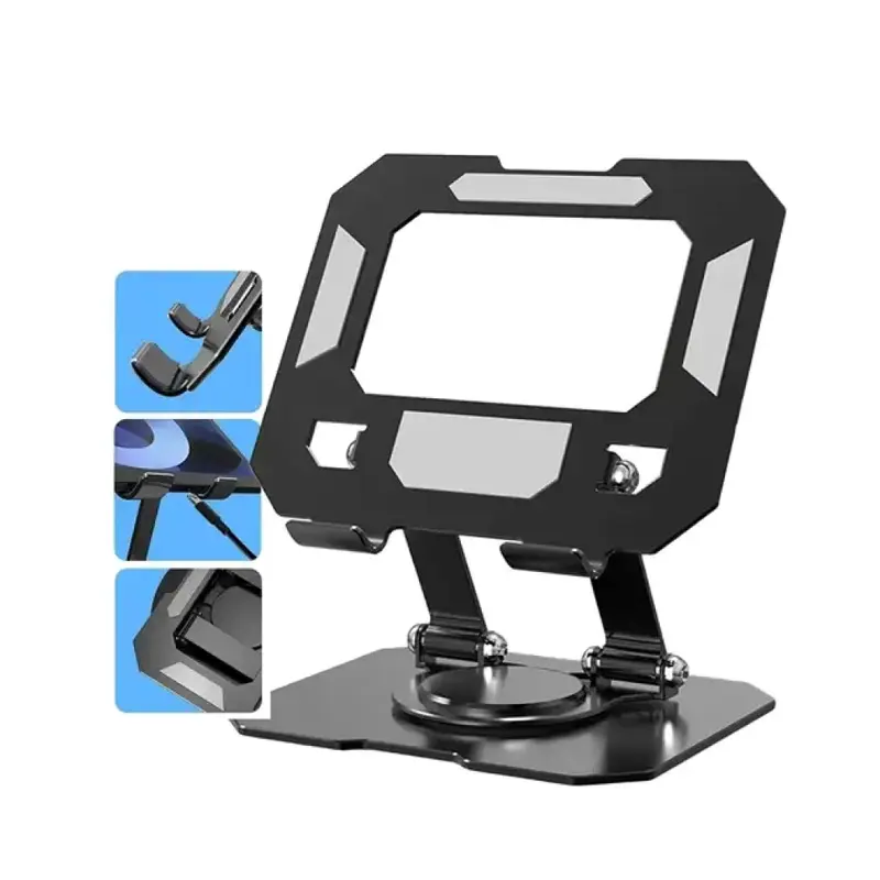 Picture of Tablet Stand for iPad, 360° Rotation Phone, Adjustable Foldable Tablet Holder,Metal Phone Stand Compatible with Any Phone/iPad Pro/ Air/ Mini