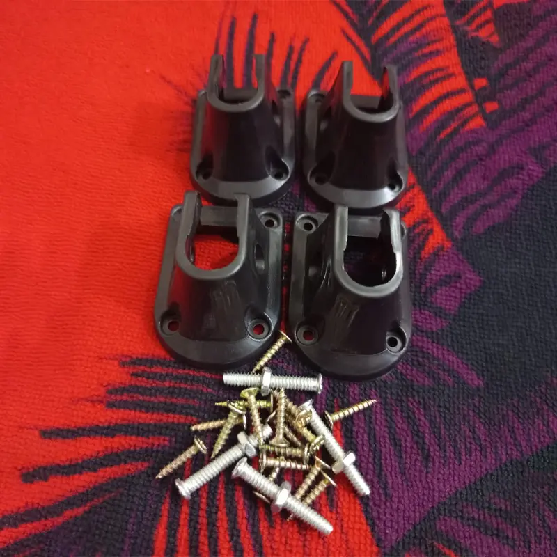 Picture of 4 Piece (With Nut Bolt) Portable Desk Foldable Laptop Table Leg Brackets/ Connector -Black