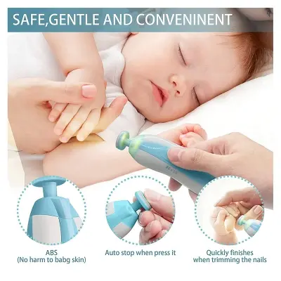 Picture of High Quality Electric Nail Trimmer Set for Newborn Baby | Baby Manicure Set -Multicolor